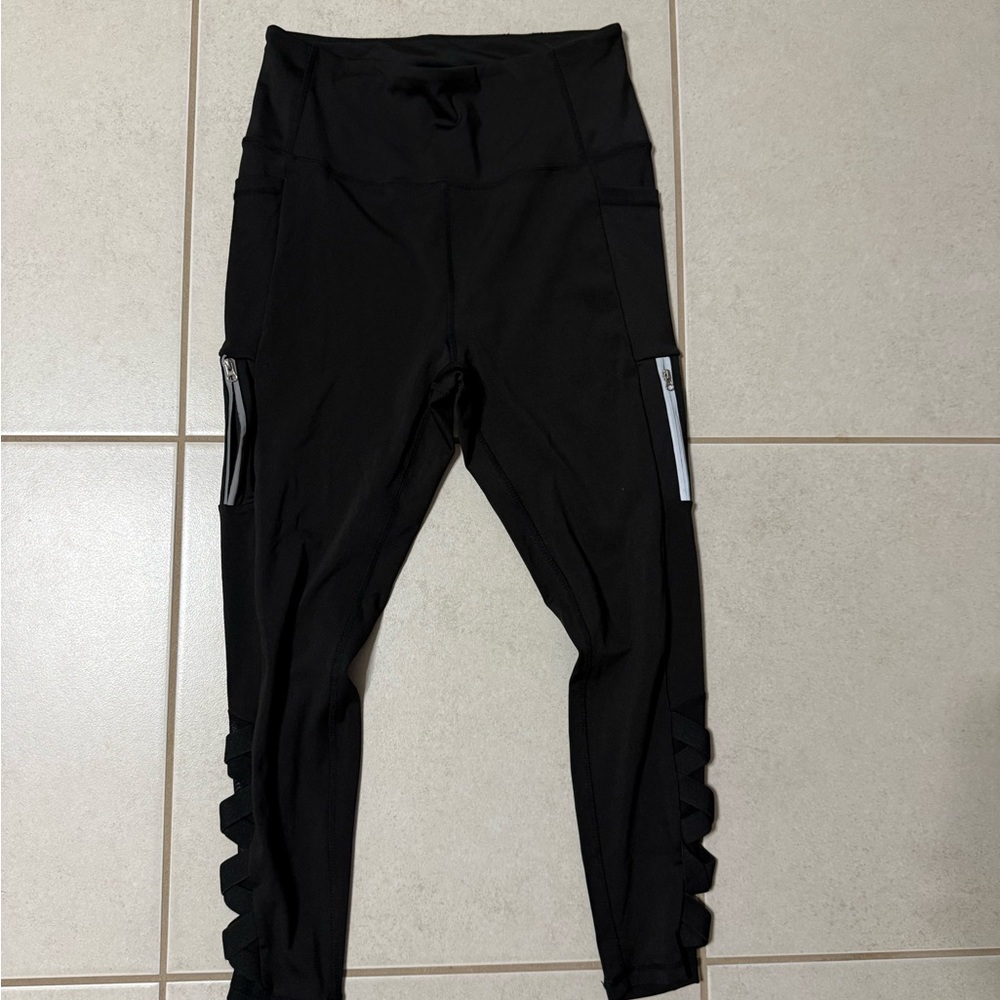 Kay Unger Black Leggings with Accent